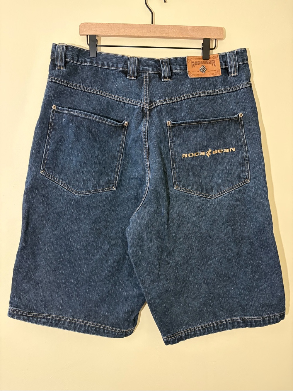 Y2K Rocawear Embroidered Wide Leg Skater Jean Shorts
